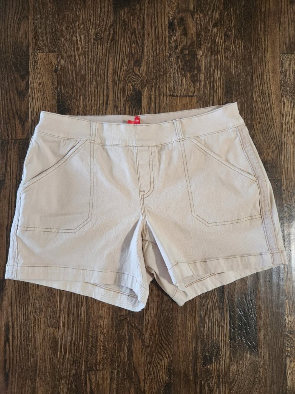 Spanx Pull-on Stretch Twill Shorts Women’s Large Mauve pink